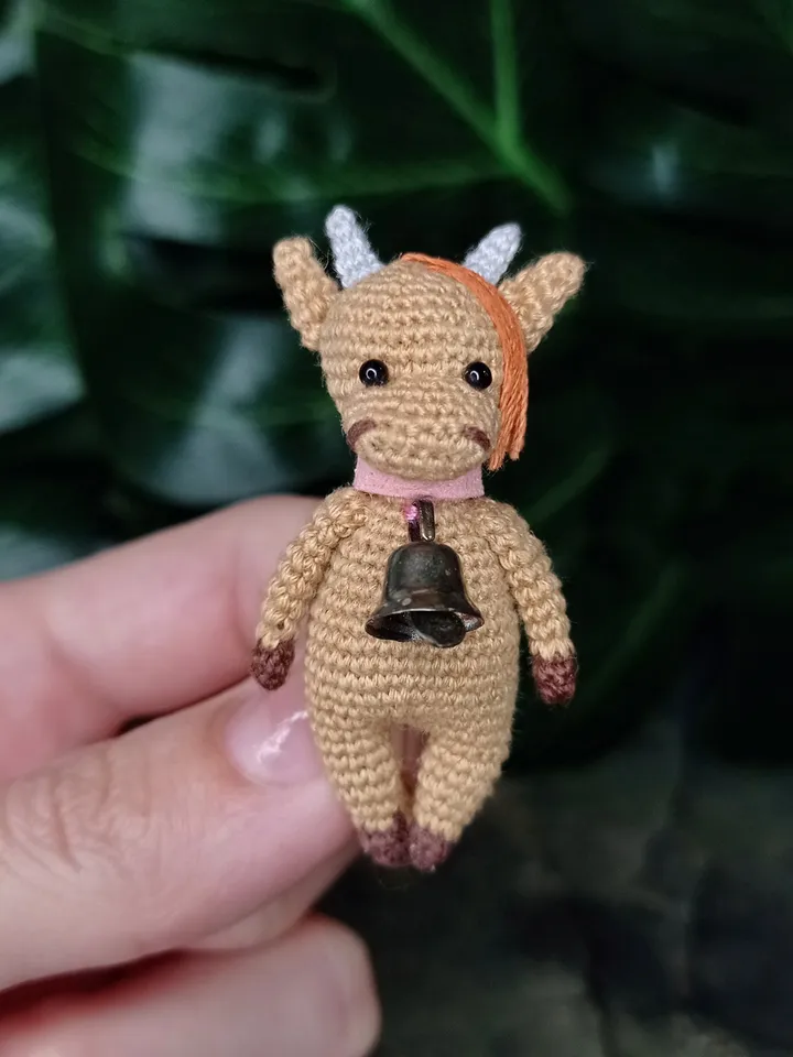 Crochet bull toy pattern. English Pattern. Little bull toy pattern. DIY cute toy. Crochet miniature pattern. Little toy