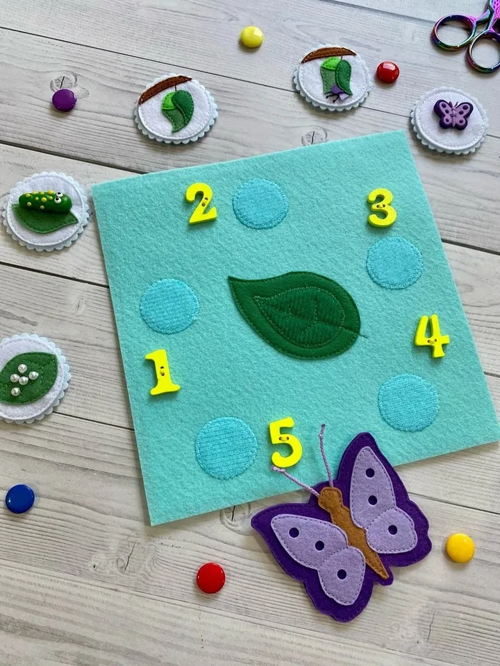Science Quiet book pattern PDF & Tutorial pages, Felt book pattern svg, Quiet book ideas, Sensory toys, Pdf felt sewing pattern for toddler