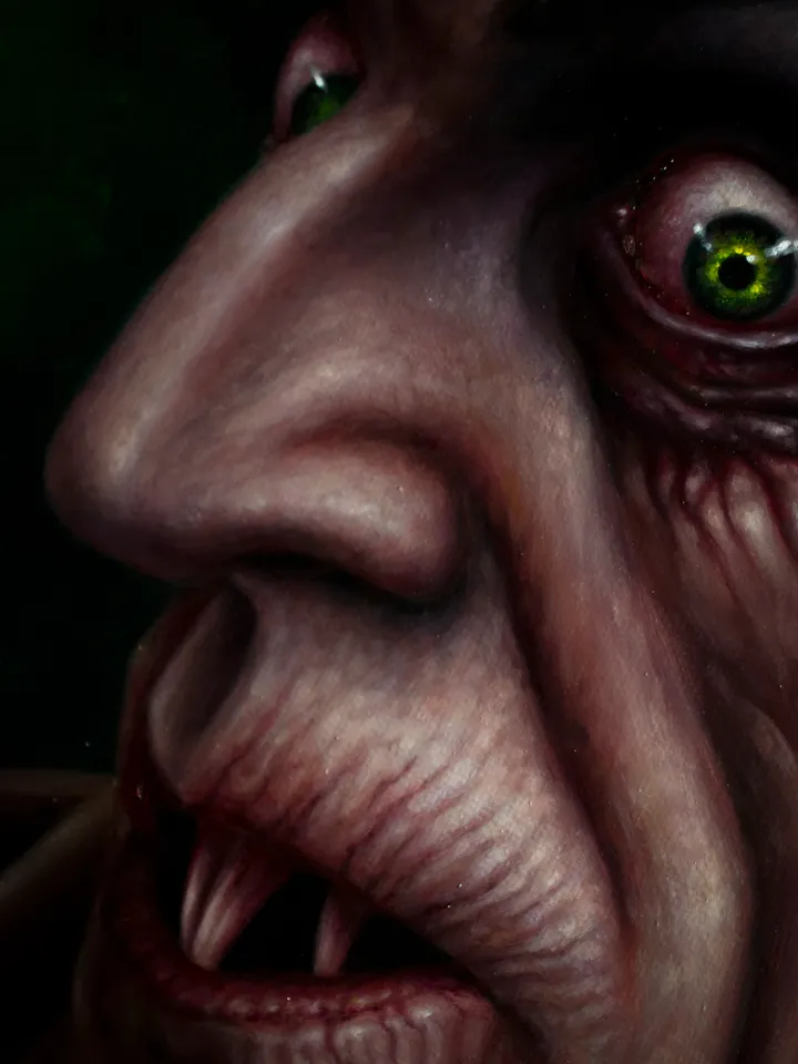 Oil painting Nosferatu Eine Symphonie des Grauens