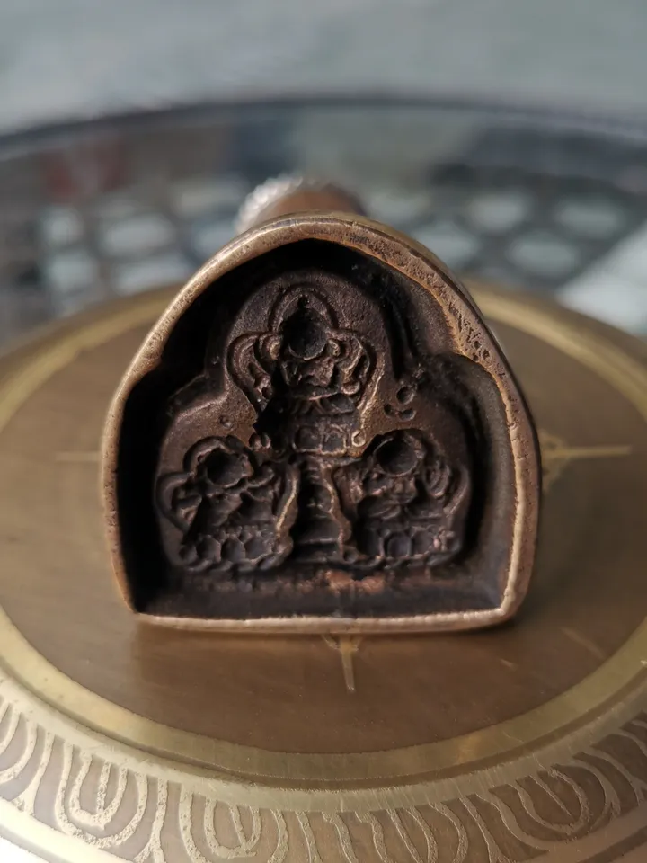 Gandhanra Vintage Tibetan Buddha Statue Tsa Tsa Mold, Three Long-life Deities, DIY Tsha Tsha Statue