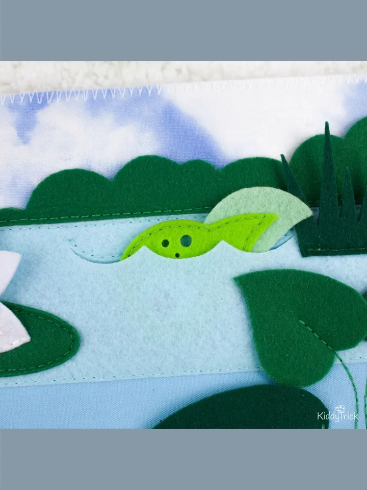 Pond with Tadpoles - Felt Busy Book Page - Sewing Pattern
