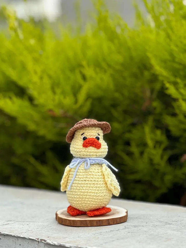 PDF Goose with hat crochet pattern Duck Amigurumi pattern in Eng. Easter pattern, Duck Amigurumi, Crochet goose pattern, crochet duck bird