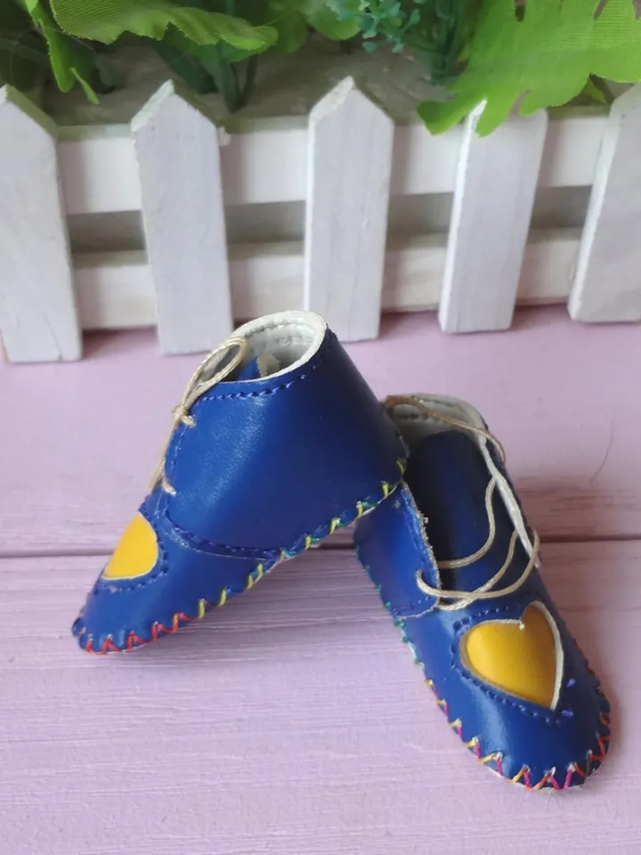 BJD Doll shoes - Handmade blue Doll shoes for 1/3 1/4 BJD Doll - 7cm doll shoes – Christmas gift idea