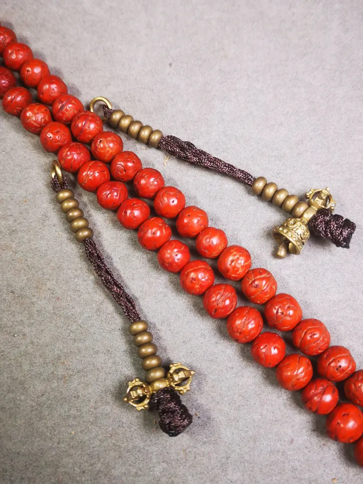 Gandhanra Handmade Tibetan Buddhist Mala Counters,Prayer Bead Counters,with Dorje and Vajra Pendant,Made of  Brass
