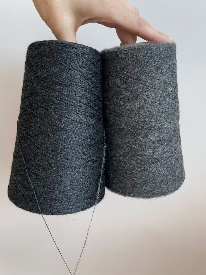 Women's grey alpaca sweater c-neck