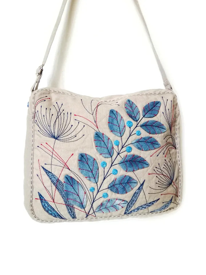 Boho Chic Handcrafted Large Women's Bags: Unique Hand Embroidered Fabric Handbags - Stylish and Functional Accessories! FREE SHIPPING!
