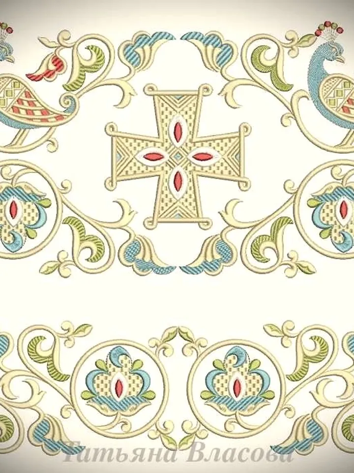 "Pava" is a set of designs for machine embroidery
