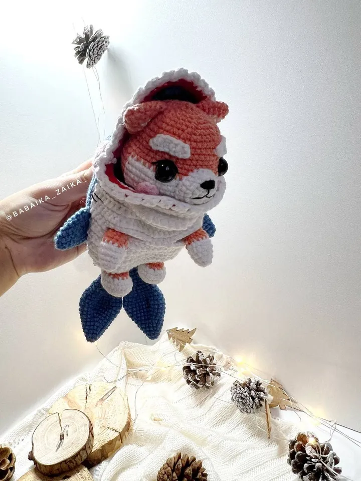 PDf Shark Dog Crochet pattern, Amigurumi Shark, Crochet Shiba Inu Pattern, Crochet Puppy, Amigurumi Shiba, Crochet Cute Dog Amigurumi