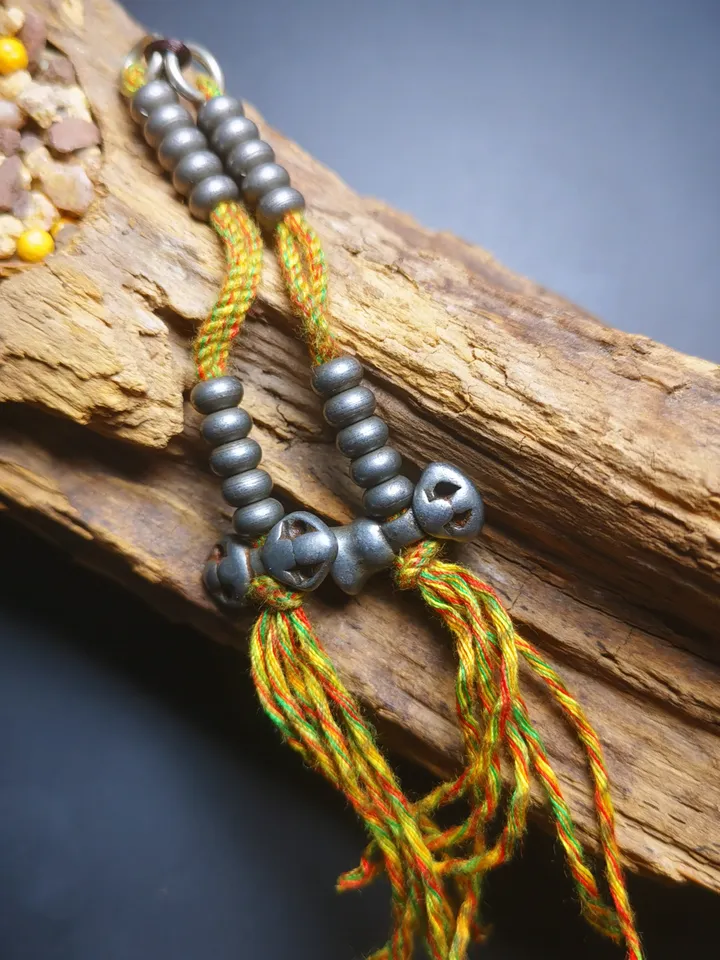Gandhanra Handmade Tibetan Buddhist Mala Counters,Prayer Bead Counters,with Dorje and Vajra Pendant,Made of Cold Iron