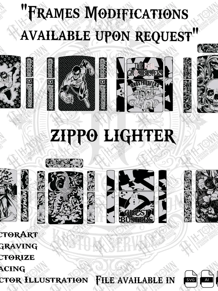 Firearm Slide Engraving Design: Ornamental Scrollwork (Digital File)