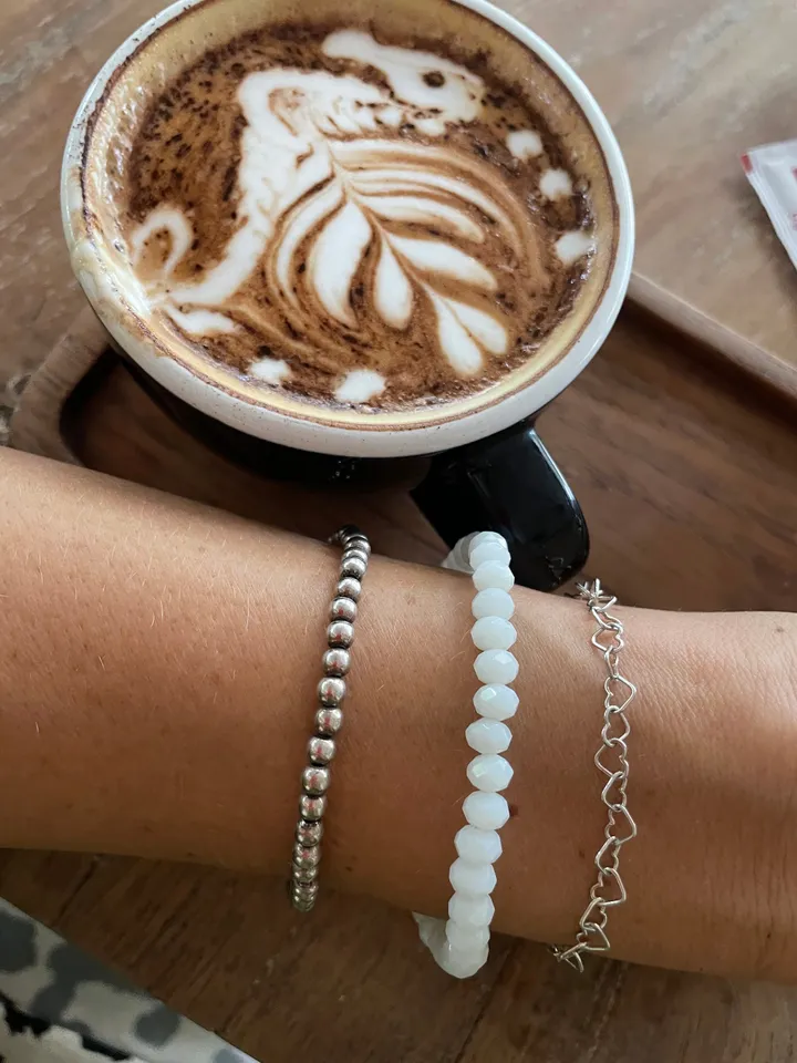 Sterling silver bead bracelet | handmade silver jewelery | tennis bracelet |minimalist jewelery | beaded ball bracelet for women