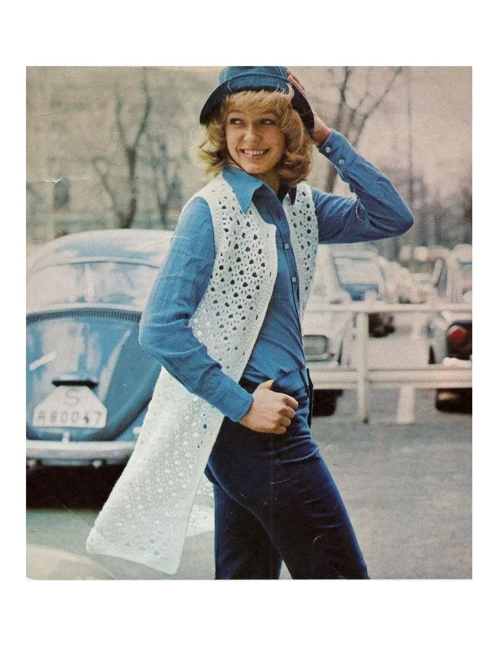 Waistcoat crochet pattern, lace waistcoat pattern, summer vest crochet pattern pdf