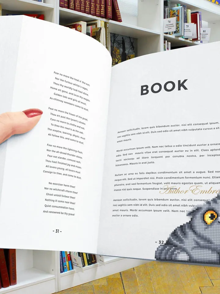 Gray cat corner bookmark cross stitch pattern PDF download Cat cross stitch chart, Cat bookmark pattern digital PDF, Cat lover gift #B423