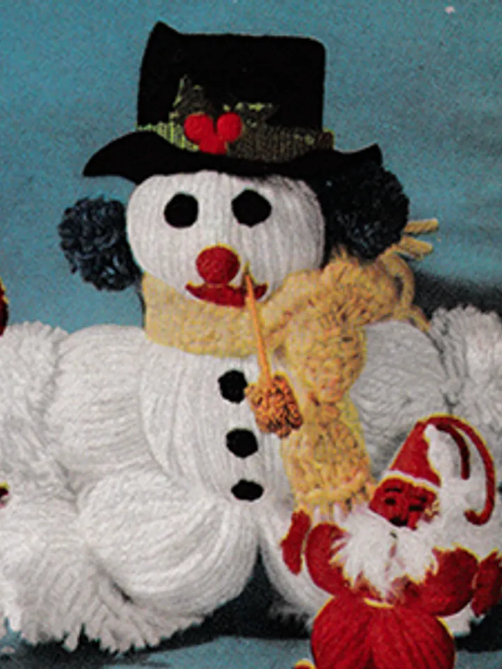Vintage Crochet Pattern Snowman Ornament Pattern Digital Download PDF