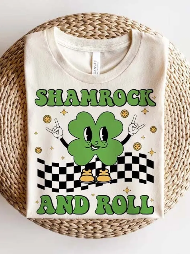 Shamrock And Roll Svg, Retro St Patricks Svg, Funny St Patricks Day Svg, St Patricks Day Svg, St Pattys Day Svg, St Patricks Day Shirt