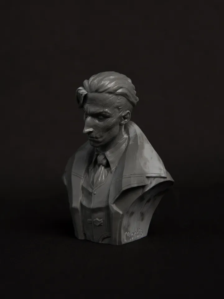 Bust of Silco from "Arcane" (Unpainted)