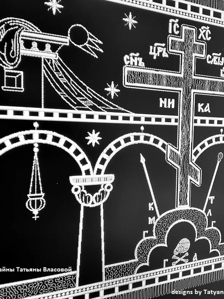 Lent is a set of designs for an industrial embroidery machine.
