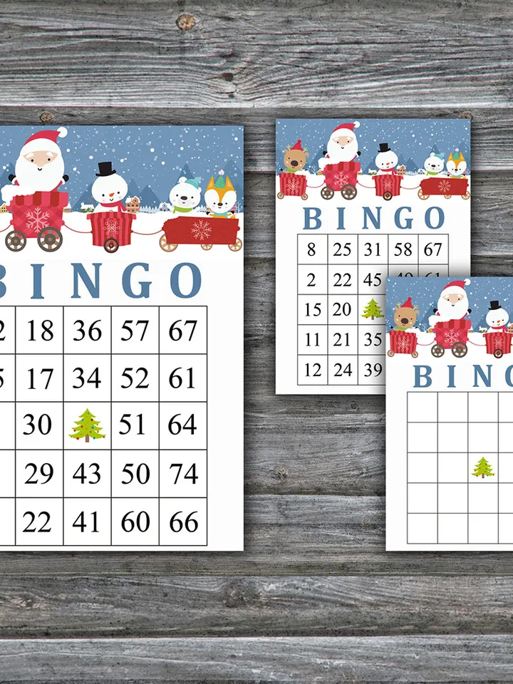 Santa claus bingo game,Christmas bingo game card,Christmas Bingo Printable,Holiday Bingo Cards,INSTANT DOWNLOAD--56