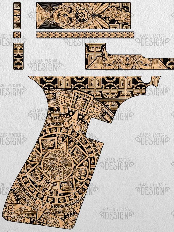 VECTOR DESIGN Glock 19 gen 3 Aztec calendar