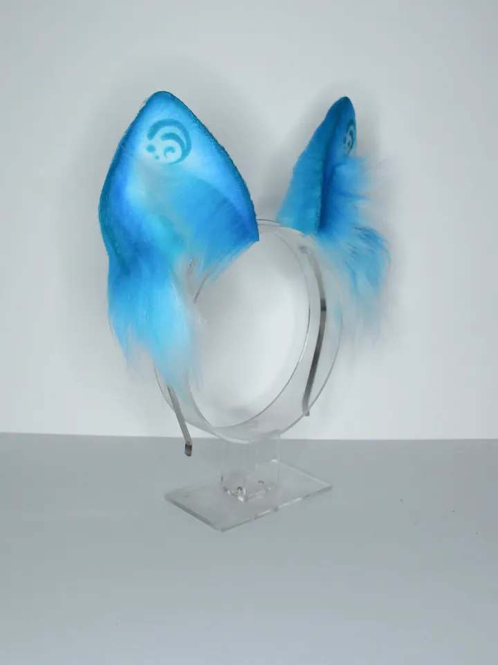 Hydro Genshin Impact faux fur cat ears on headband