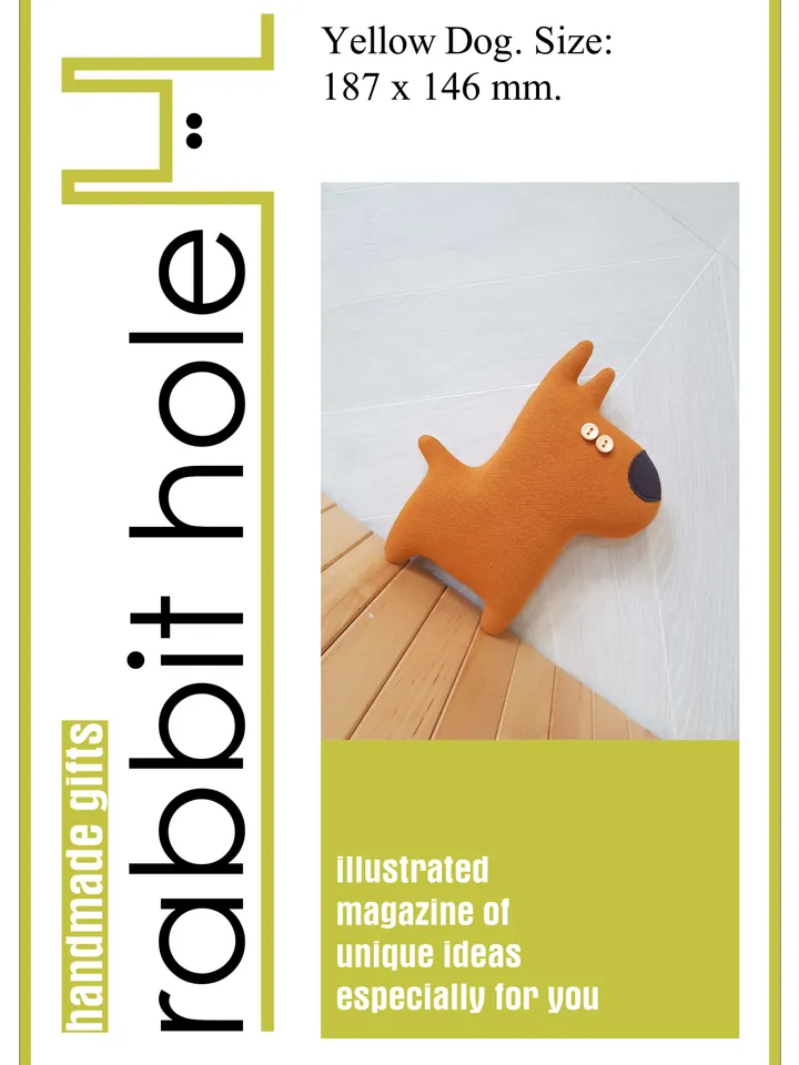 Dog sewing pattern PDF, rag doll tutorial in English, stuffed animal sewing diy