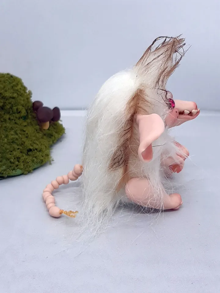 Opossum Elf Pickle handmade miniature art doll collectible ooak