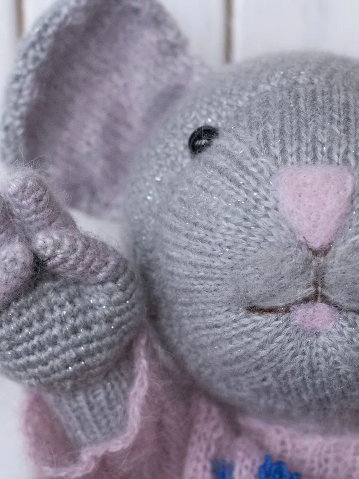 Crochet animal toy Mouse, Christmas Handmade gift stuffed animal toy, Waldorf doll, Amigurumi Mouse, Soft toy, Gift for