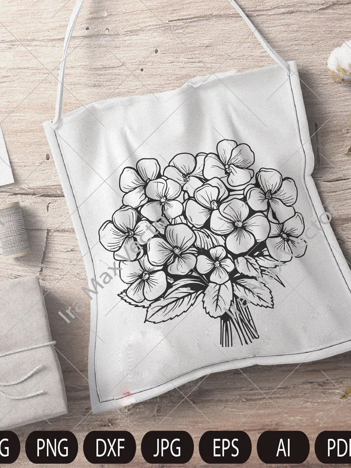 Violet SVG,Violet flowers svg,Violet bouquet, Spring Flower Vector Drawings, Botanical Blossoms , Floral Line Art,Commercial Use PNG, SVG