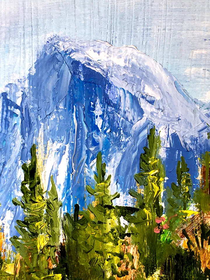 Yosemite National Park Original Oil painting National Park California Landscape Original Art 7 by 5