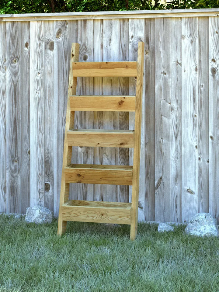 Vertical Tiered Ladder Garden Planter Plans, PDF, DIY