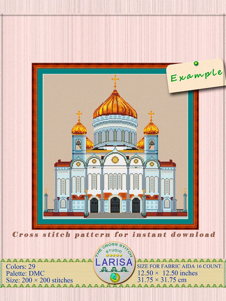 Cathedral Of Christ The Saviour Cross Stitch Pattern