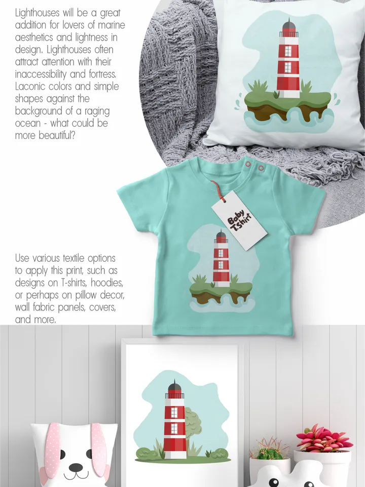 illustration of lighthouses