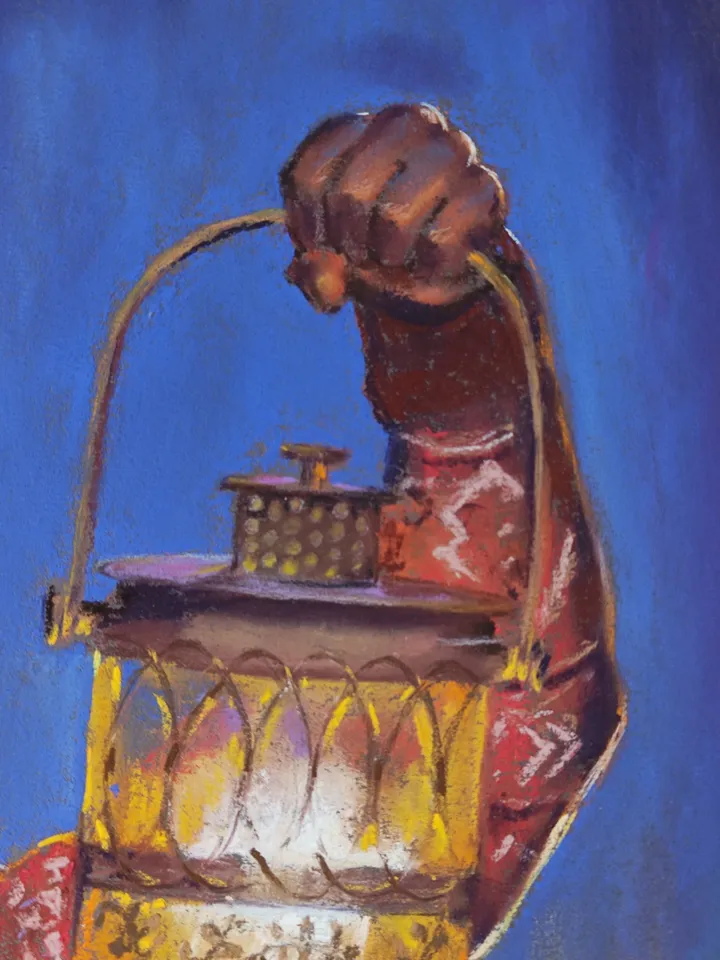 Waiting for a Miracle. Original soft pastel drawing.