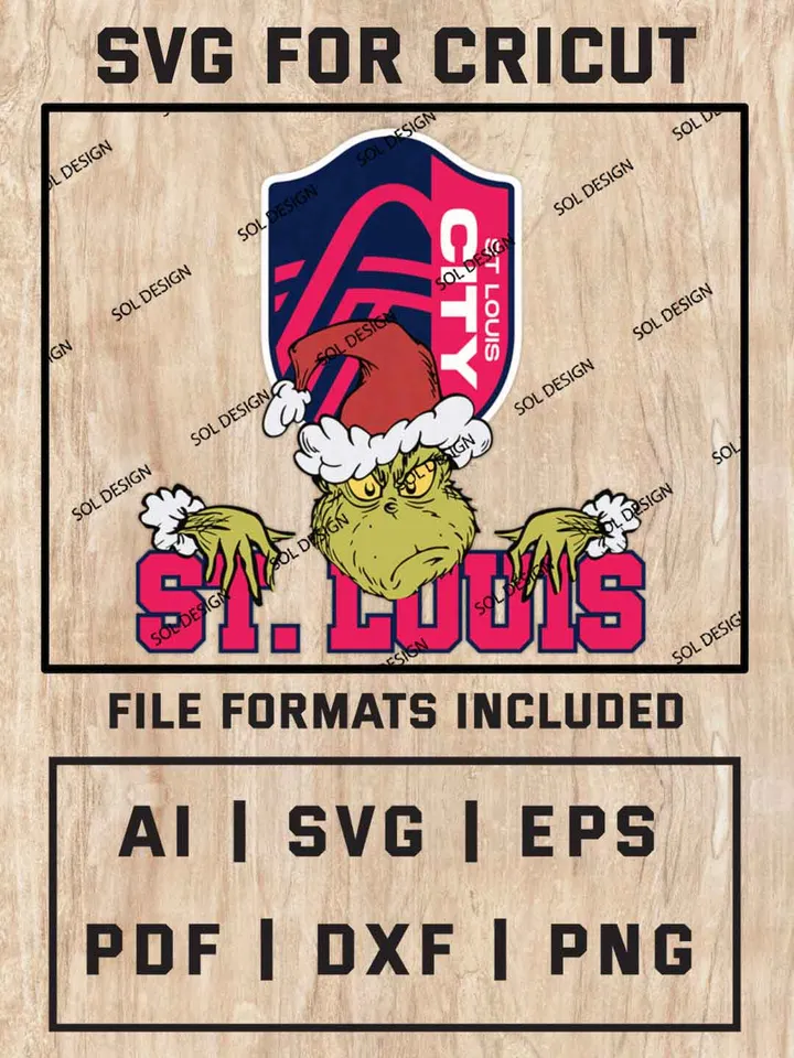 Grinch St. Louis CITY SC SVG, MLS SVG Design, MLS St. Louis CITY SC Logo SVG, MLS St. Louis CITY Cricut, Christmas Svg, Grinch svg, Digital Download