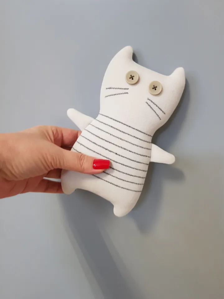 Cat sewing pattern PDF, digital tutorial in english, stuffed animal sewing diy