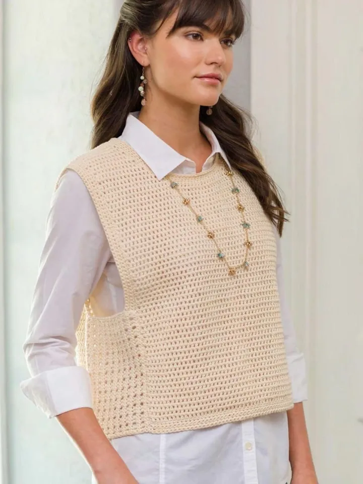 Top crochet pattern, vest crochet pa, tank crochet pattern pdf