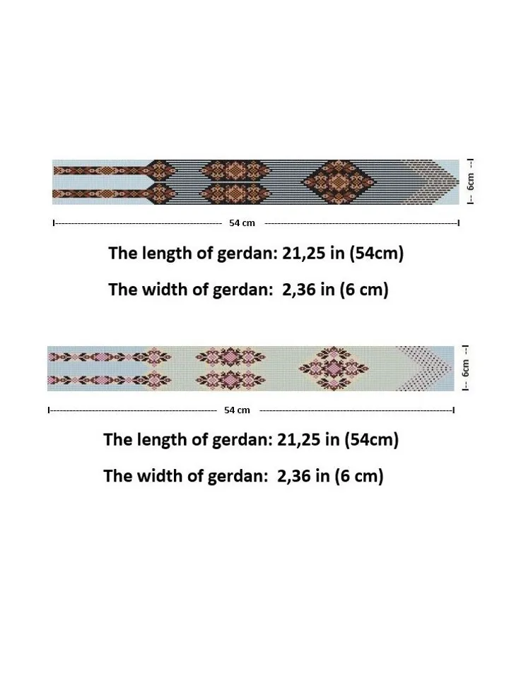 Gerdan-Split-Loom Necklace Bead loom patterns, Beading Loom, only patterns, Instant Download, PDF