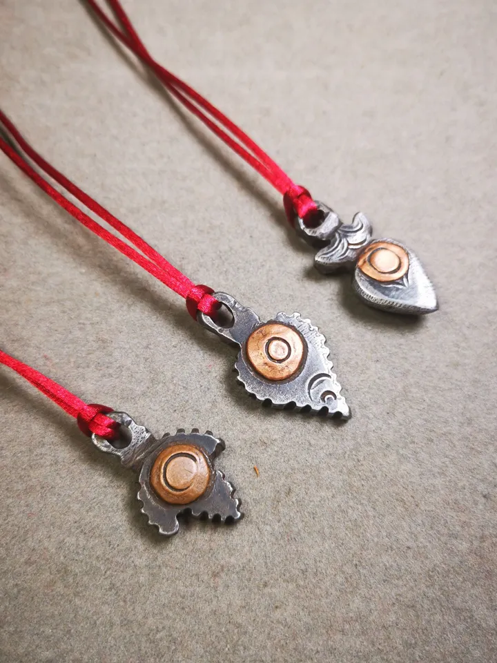 Gandhanra Handmade Tibetan Mala Counter Pendant, Prayer Beads Accessories,Made of Cold Iron