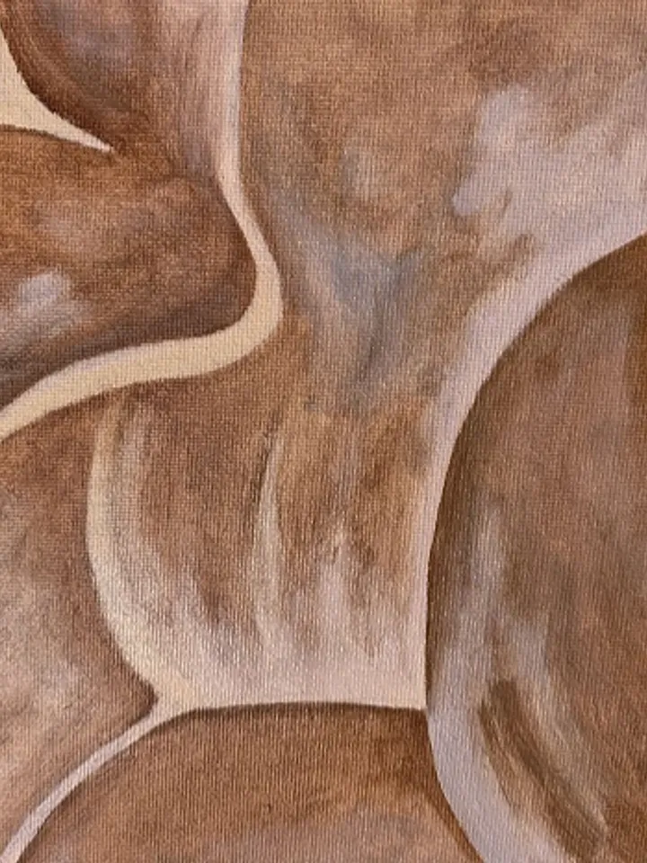 Abstract dark brown interior design painting