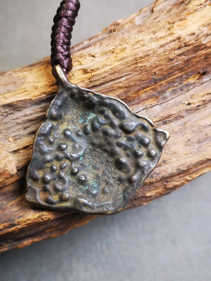 Gandhanra Handmade Tibetan Buddhist Amulet, Vase and Golden Fish Badge, Made of Thokcha