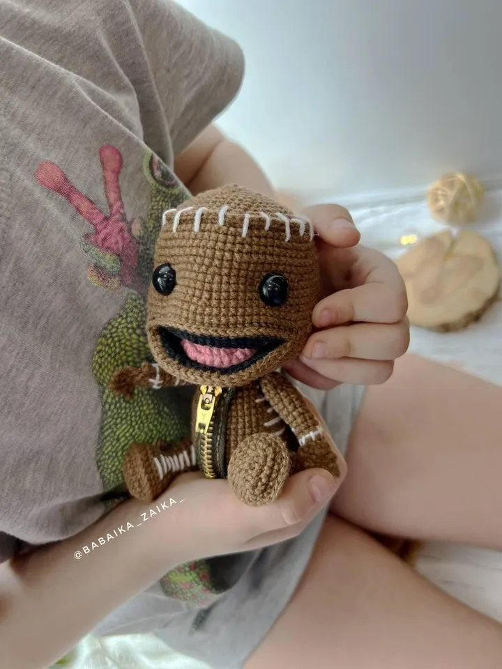 PDF Crochet Pattern Sackboy, Amigurumi characters, Crochet boy doll, Cute doll, Sackboy Pattern, Crochet little big planet