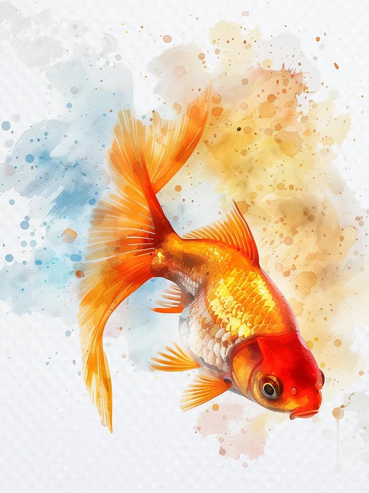 12 Goldfish PNG Clipart Bundle, Golden fish Clipart, Printable Watercolor Sublimation clipart, Digital download, Paper craft, junk journals