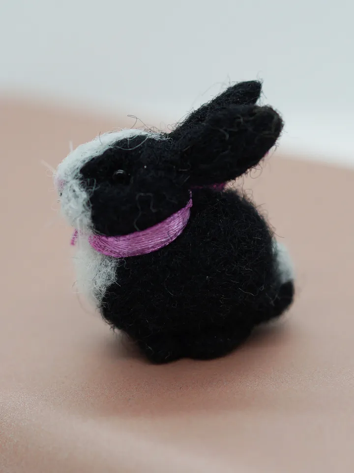 Miffy the rabbit, miniature needle felted bunny, gift for her, tiny rabbit, ships from the US