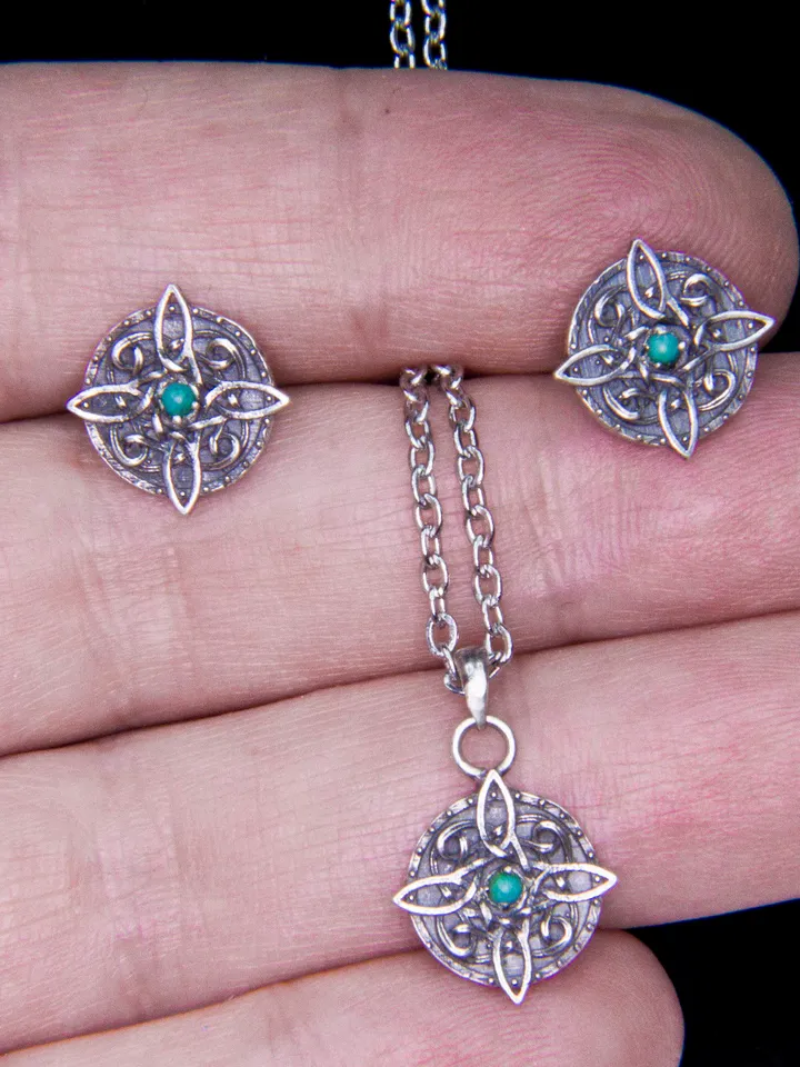 Tiny Amulet of Mara Pendant / Tiny amulet of Mara earstud / Mara jewelry set / Skyrim Oblivion Morrowind cosplay