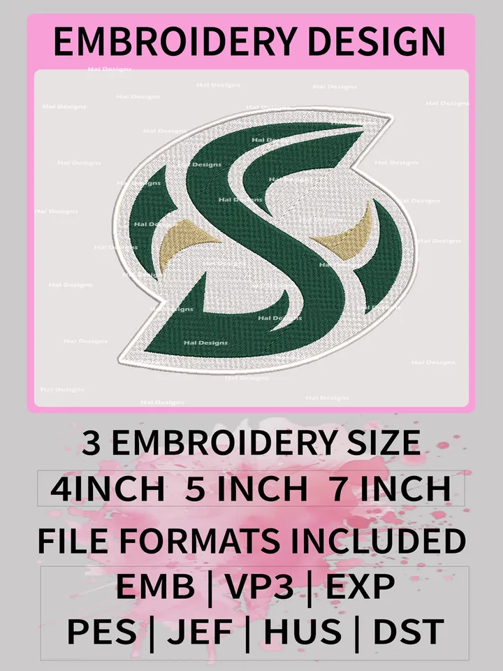 NCAA Sacramento State Hornets Embroidery File, 3 Sizes, 6 Formats, NCAA Machine Embroidery Design, NCAA Logo, NCAA Teams