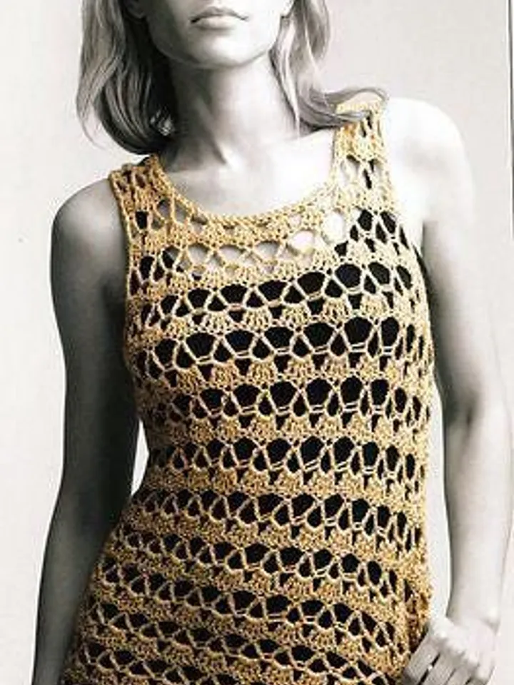 Top vest crochet pattern tunic summer pattern women crop Lace top crochet pattern pdf instant download