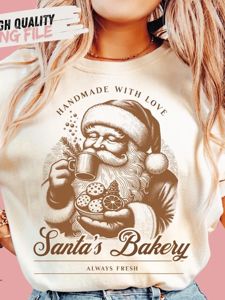 Christmas Png, Gingerbread Png, Trendy Santa Png ,Christmas Shirt Sublimation, Merry Christmas, Vintage Christmas Png, Baking Crew Png