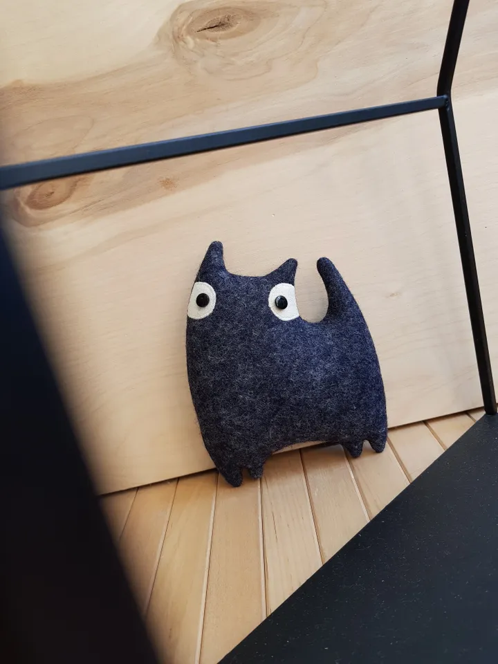 Black Cat Sewing pattern PDF, Halloween doll diy, Stuffed animal of felt