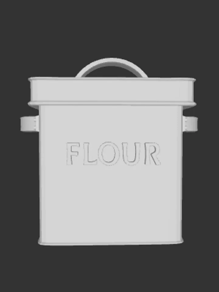 3D MODEL Miniature flour can model ready to print