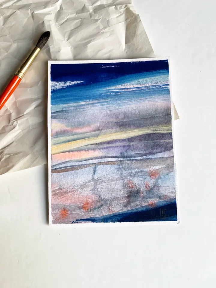 Abstract Watercolor Painting